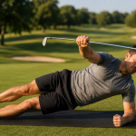 golfer-doing-core-strength-exercise-on-golf-course
