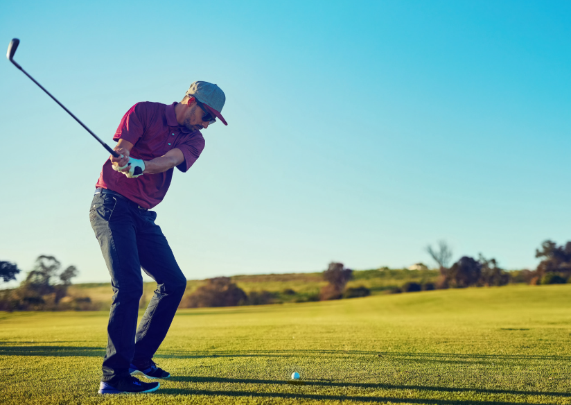 Senior golfer reviewing and updating golf equipment to match an evolving swing for improved performance on the golf course.