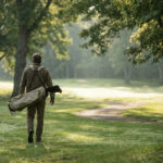 walking nine holes on a comfortable golf day